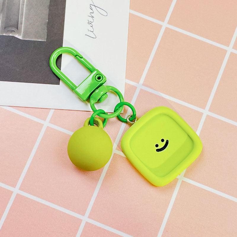 Wholesale Cartoon Cute Macaron Color Smile Acrylic Key Ring